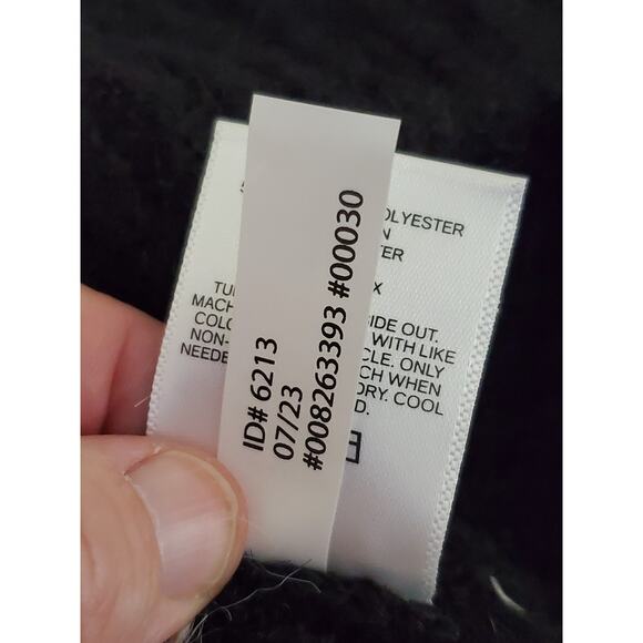 Express Women’s Black & White Striped Sweater Size M | Cozy Knit Pullover - Picture 5 of 11